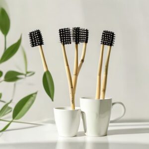 bamboo toothbrush set 4 pack
